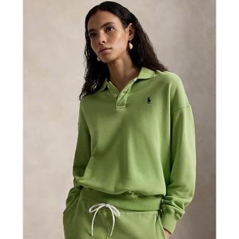 폴로 랄프 로렌 여성 라이트웨이트 플리스 롱 슬리브 폴로(WMPOKNINFB21054300)