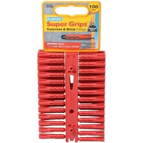 영국직구 플라스플러그 Supergrip 고정 장치(100개 팩)