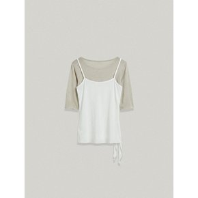ARVEL TIE 3/4 SLEEVE SET (OLIVE)