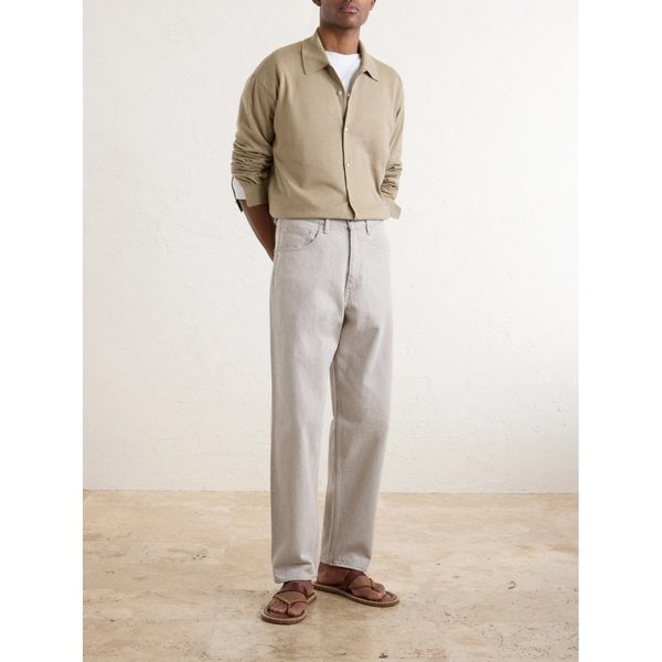 와이드 트위스트 브라운 코튼 진 46376663162971105