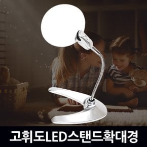 고휘도 LED 스탠드 확대경/ 자바라 돋보기 현미경 휴대용 LOUPE 실버용품 작업용 곤충관찰 독서용 관찰용