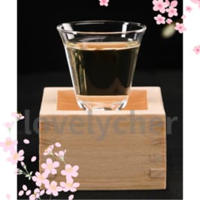 일본 도요사사키 못키리 정종 술잔 세트 집들이 료칸 이자카야 사케 소주 잔 나무받침
