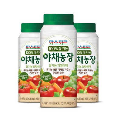 100%유기농 야채농장190ml (ABC주스12개+과일야채12개)