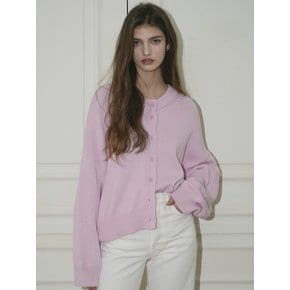 Loose Fit Classic Knit Cardigan (Pink)