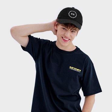 바나나시스터즈 BB 서클 레터링 볼캡 BLACK