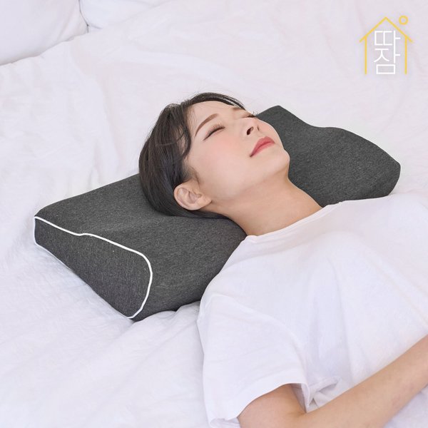 따잠 목편한 3D 고밀도 메모리폼 경추베개 1+1