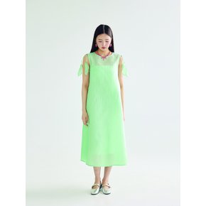 LEAF MIDI DRESS _ GREEN