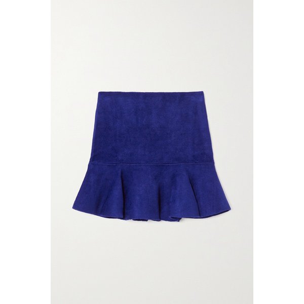 레니 브러시드 벨벳 미니 스커트 로열 블루 1647597289953335