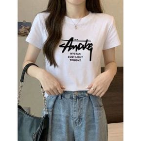 마이스타 크롭 반팔 티셔츠 BK2ST004_P421753501