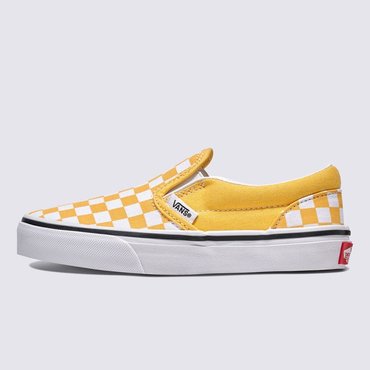 반스 키즈 컬러 띠어리 체커보드 Classic Slip-On 클래식 슬립온 옐로우 VN000D0JP1T1