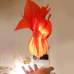 초샤이언 에네르기 모형 불꽃 장식 (레드)