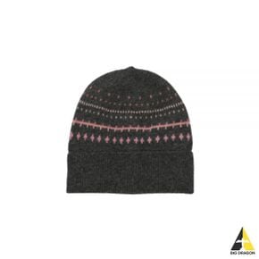 KNIT HAT Slate Grey Faux Isle (A4238KS) (울 니트 비니)