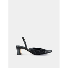 [리퍼브][220] Lili Sling-backs / black [ 릴리 슬링백 / 블랙(트위드) ] 6cm