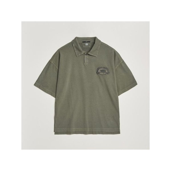 26SS 씨피 컴퍼니 폴로 티셔츠 20CMPL219A 005697O 921 GUNMETAL DOM