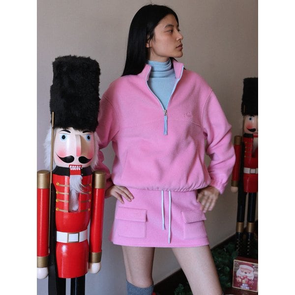 Signature Pocket Fleece Skirt - Pink