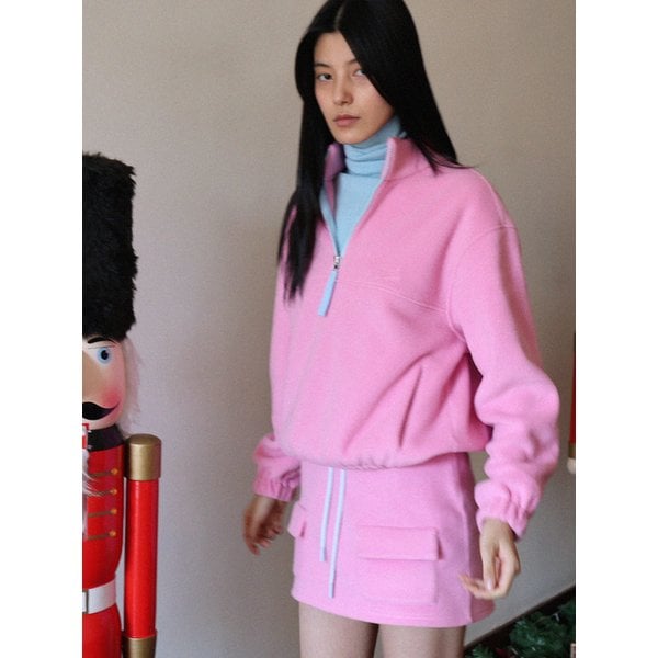 Signature Pocket Fleece Skirt - Pink