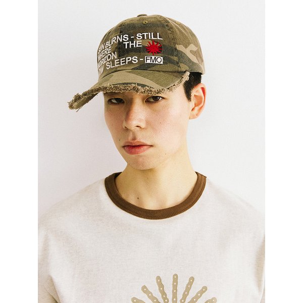 호라이즌 카모 데미지드 볼캡 [카키]