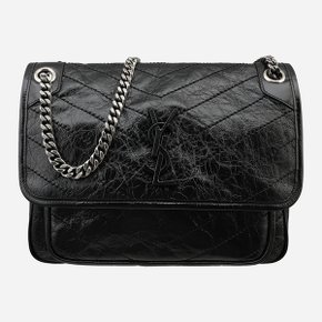 [시흥점] 6S 633158 0EN04 1000 니키백 미디움 체인 숄더 블랙