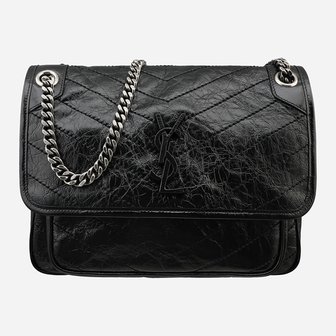 생로랑 [시흥점] 6S 633158 0EN04 1000 니키백 미디움 체인 숄더 블랙