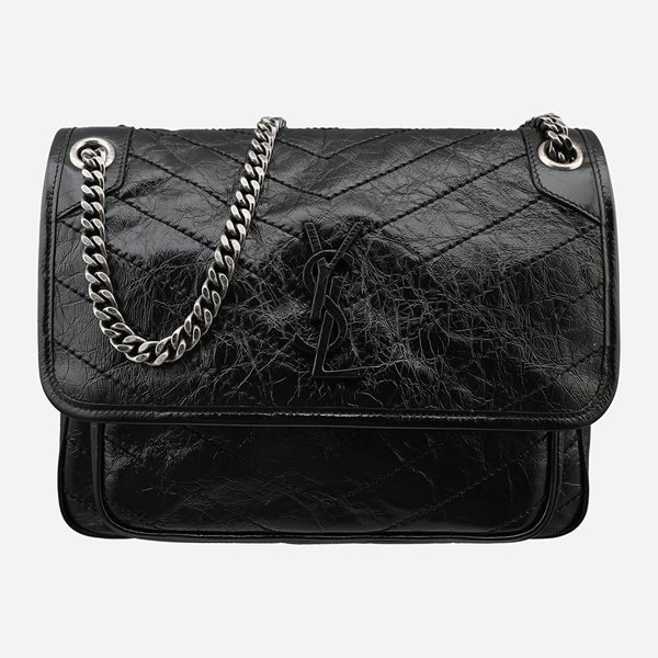 [시흥점] 6S 633158 0EN04 1000 니키백 미디움 체인 숄더 블랙