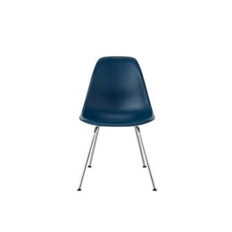 허먼밀러 [허먼밀러 공식딜러] Eames Molded Plastic Side Chair, 4-Leg (Blue Green/Chrome)