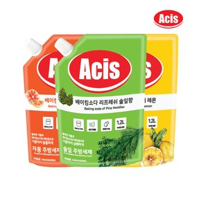 아키스 베이킹소다 주방세제 1200ml x3개 (타입선택)