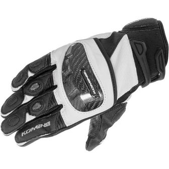  일본 코미네 열선장갑 Komine GK1933 Protective 레더 Mesh Gloves for Motorcycles Glen White