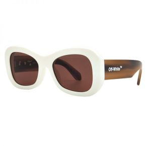 Off-White Pablo 브라운 오벌 유니섹스 공용 선글라스 OERI040 0264 54