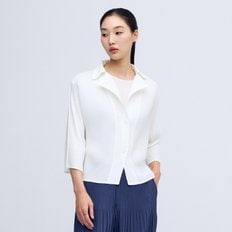 펀칭 오블리크 맞주름 자켓_PPJKS025006