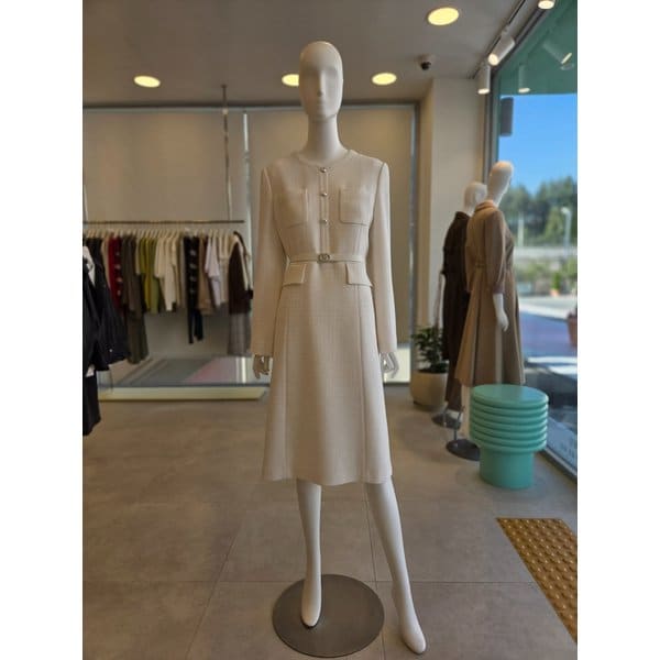 [여주점] [더 아이잗] 여성 포켓 포인트 벨티드 원피스 (IRAM0OP701)