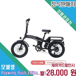 [렌탈] 레이윙 15A 대용량 배터리 전기자전거 (RUSH_15A_BK)