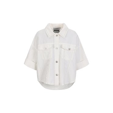 LAFEL 라펠 소로브 드랍 숄더 오버핏 데님스타일 자켓(LMMJ2060)