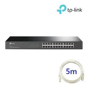 TL-SF1024+랜선 5M 24포트 랙마운트 스위치 허브 세트