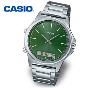 [정품] CASIO 카시오 MTP-VC01D-3E 듀얼타임 남성 정장 메탈시계