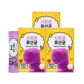 우주먼지 사르르 유산균 14포 3박스 / 포도맛 멜팅 파우더