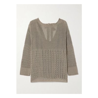 막스마라 패기 크로셰 코튼 혼방 스웨터 베이지 1647597354724665