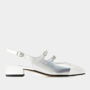 [해외배송] 카렐 파리 슬링백 ABRICOT 23 SILVER NAPPA/WHITE PATENT