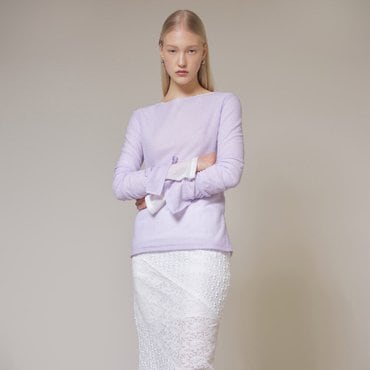 레이브 Mesh Lace Skin Top in White VW4SE022-01