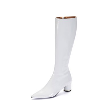 Stiletto Long Boots_White Patent