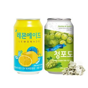 [본사직영] 레몬에이드 + 청포도에이드 350ml 각 24캔 총 48캔