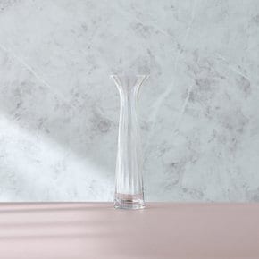 스트라이프 화병 롱넥 8X25cm 클리어