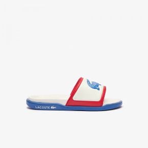 라코스테 남자 슬리퍼 서브 Dual - OFF WHITE/BLUE/RED 8586929