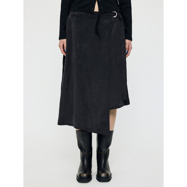 [MOUSSY] REVER WRAP SKIRT BLACK