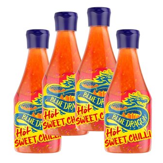 Blue Dragon [해외직구] Blue Dragon Hot Thai Sweet Chilli Sauce 블루드래곤 핫타이 스위트 칠리 소스 380g 4병