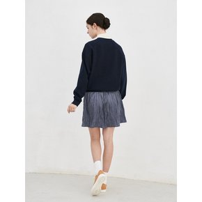 새틴 에이라인 스커트(딥블루) _ Satin A-Line Skirt(D/Blue)