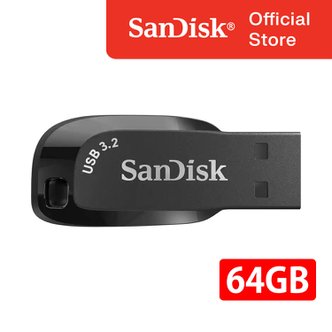 샌디스크 USB 메모리 CZ410 울트라 시프트 64GB 64기가 USB 3.2 Gen1 블랙