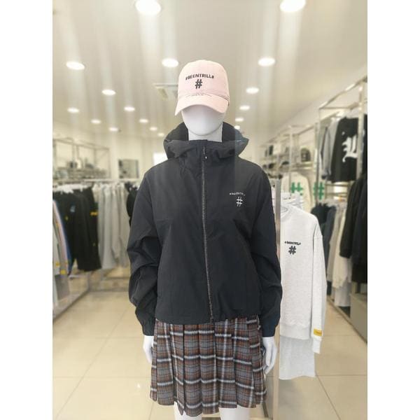 [여주점] 여성 스프레이 해시태그 우븐 점퍼 BA252JP501_BK