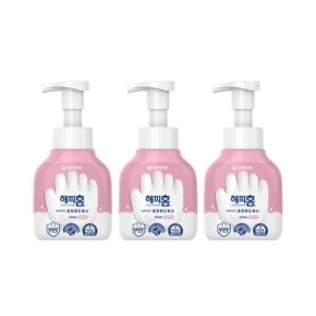 해피홈 포밍 핸드워시 용기형 핑크포레향 350ml 3개