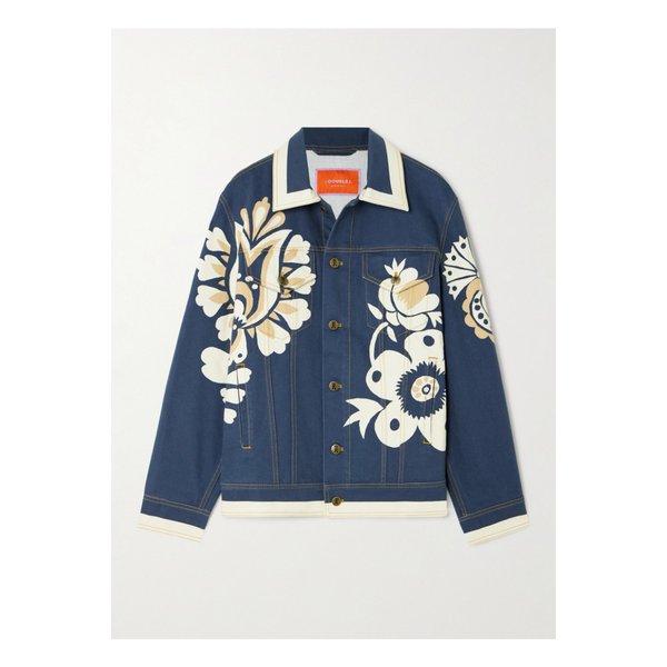 라더블제이 Jj 플로럴 프린트 데님 재킷 네이비 46376663162845517