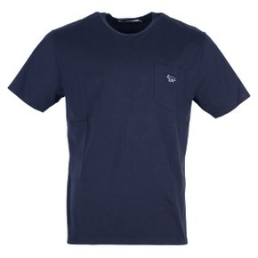 남성 네이비 폭스 패치 면 티셔츠 HM00136KJ0008 P480 (NAVY)